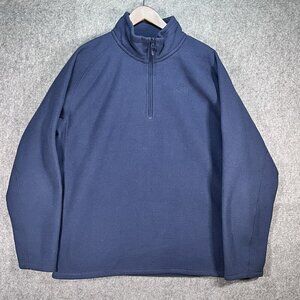 NORTH FACE Sweater Blue 1/4‎ Zip Hiking Walking Ski Sweatshirt Mens XL